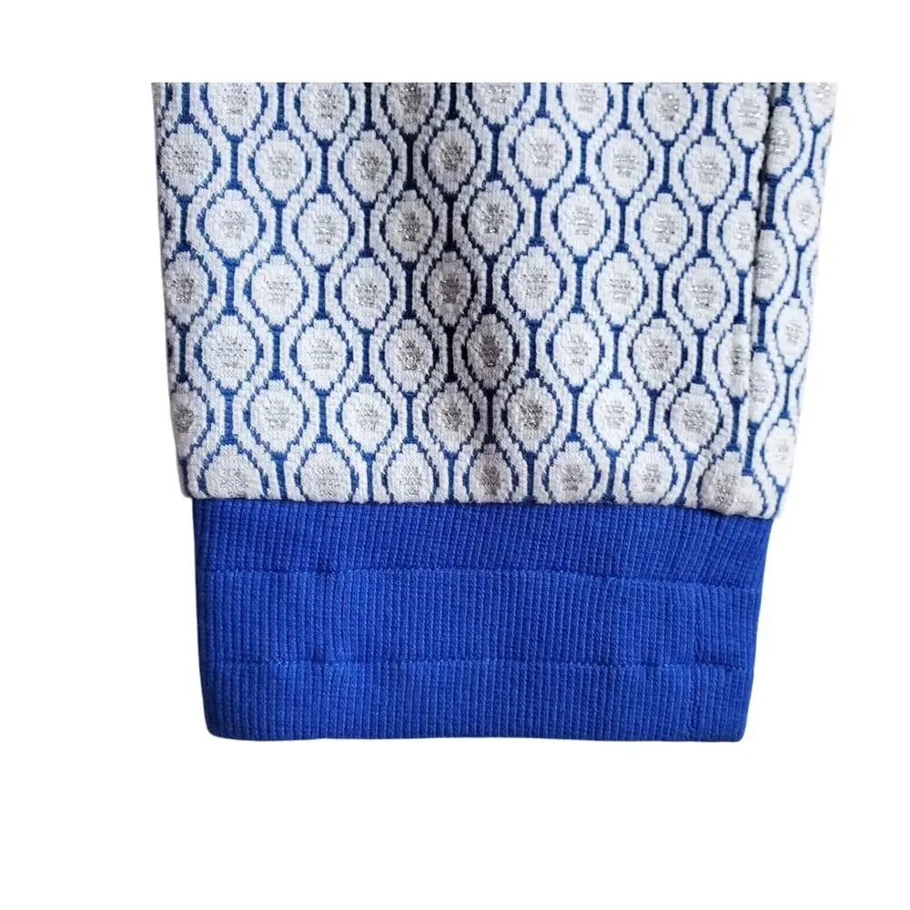 MODCLOTH Women's S Joggers Pants Be Kind Unwind Drawstring Waist Blue Silver NEW
